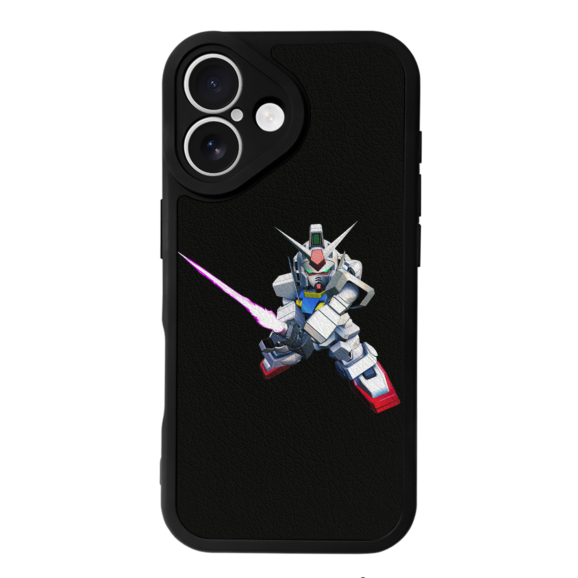 （画像用） 機動戦士ガンダム Mobile Suit Gundam 【iPhone 16シリーズ対応】シリコンスマホケース（レザー調） 材質：シリコン